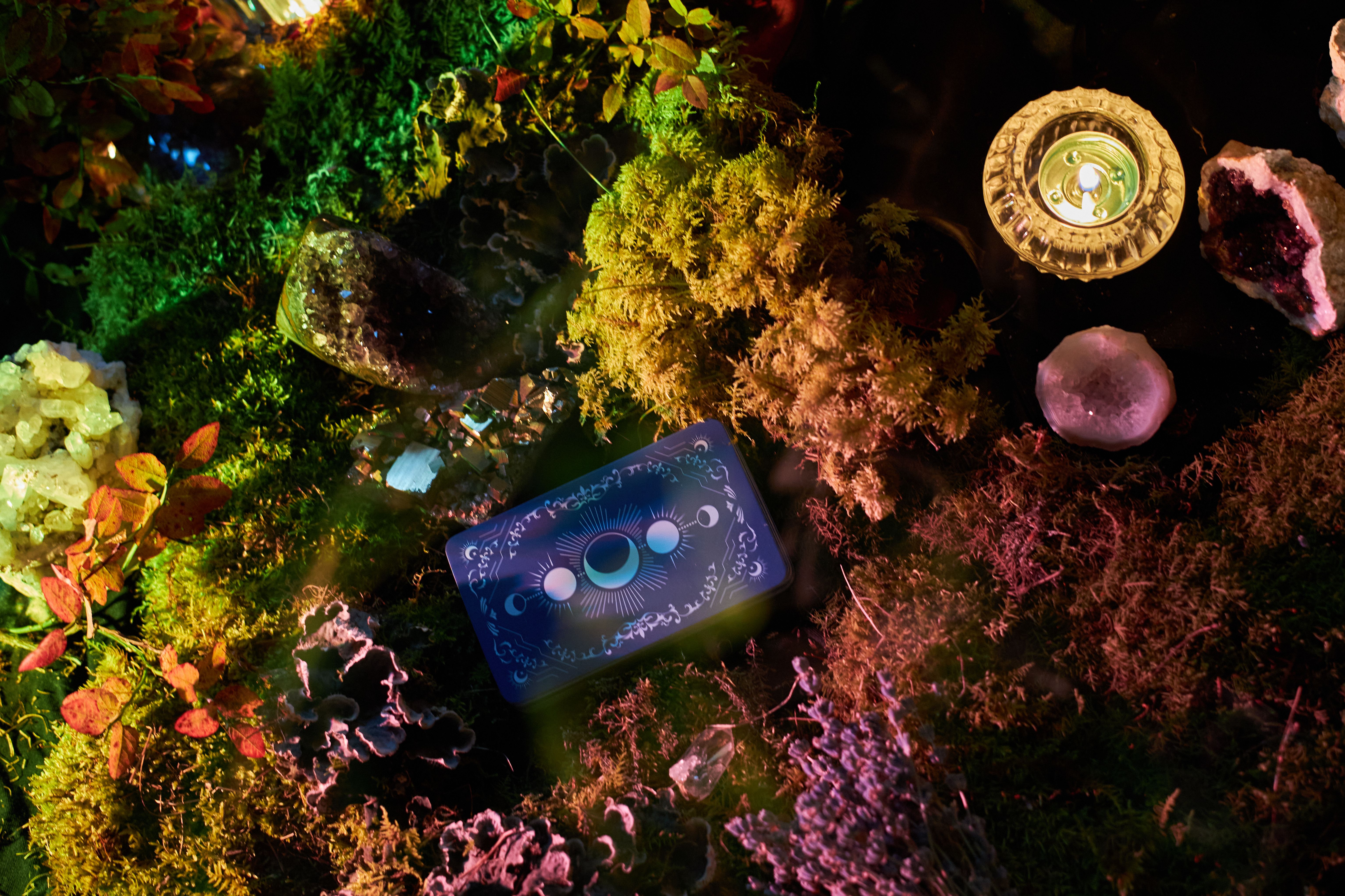 tarot cards outdoors