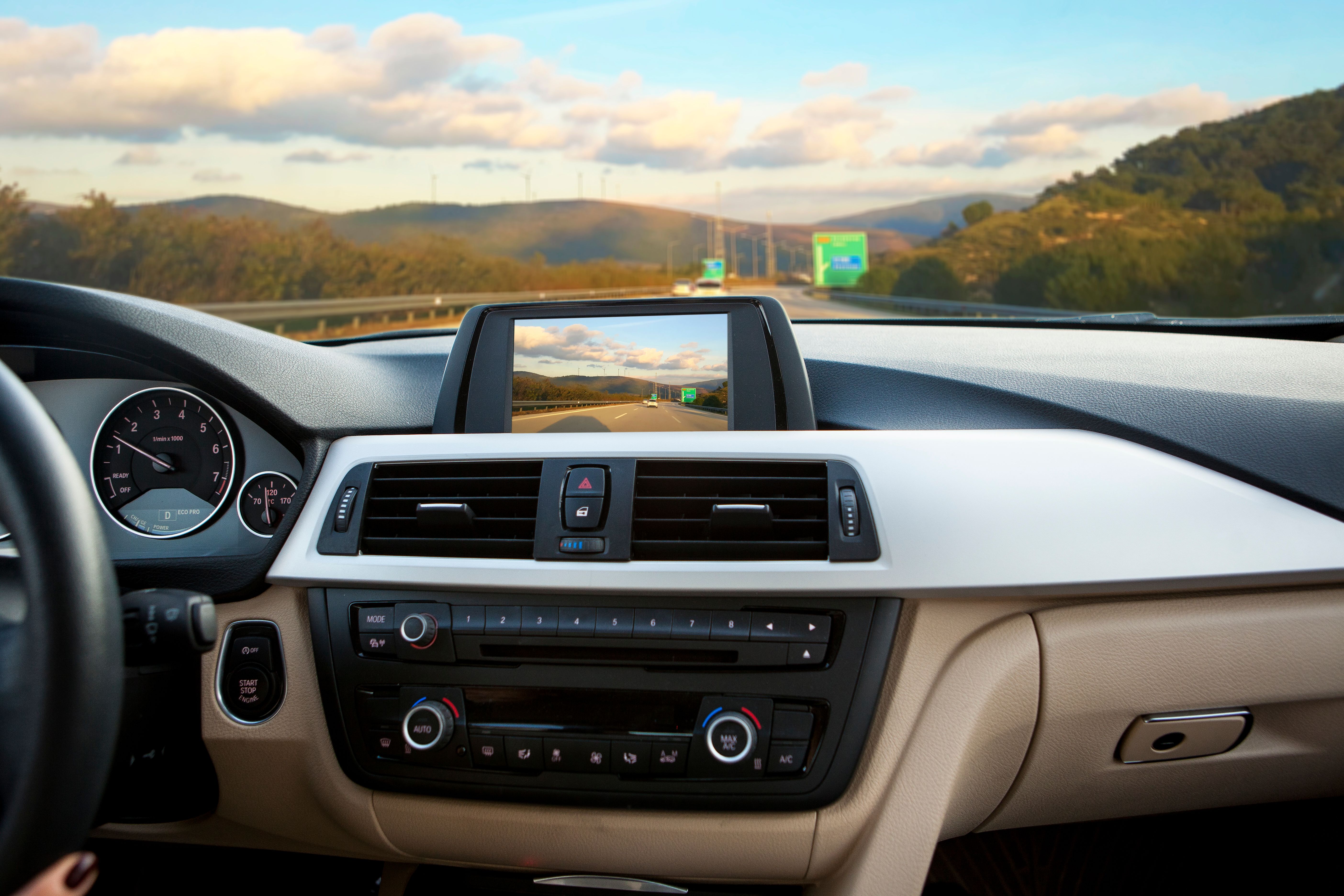 modern car dashboard
