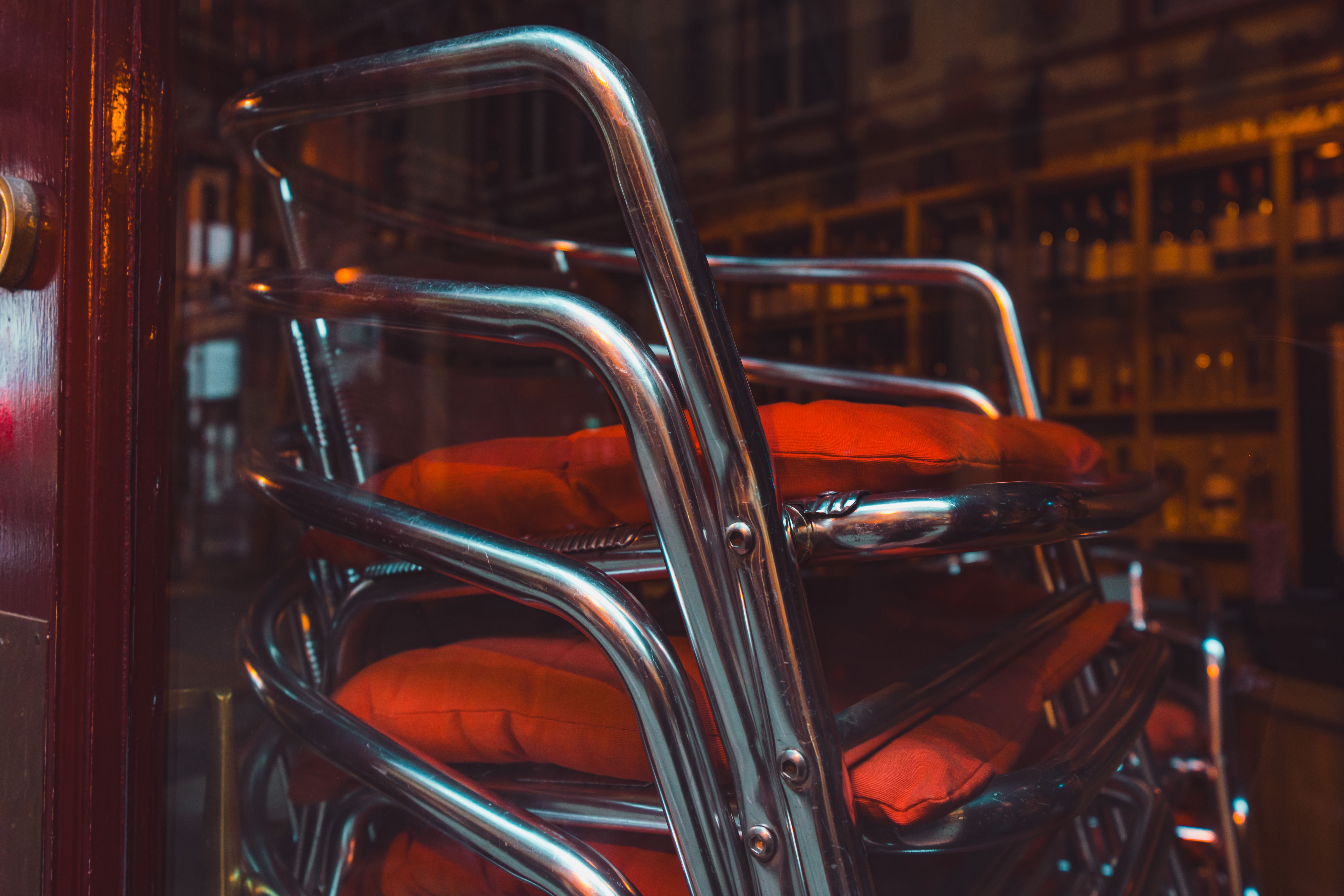 metal restaurant chair