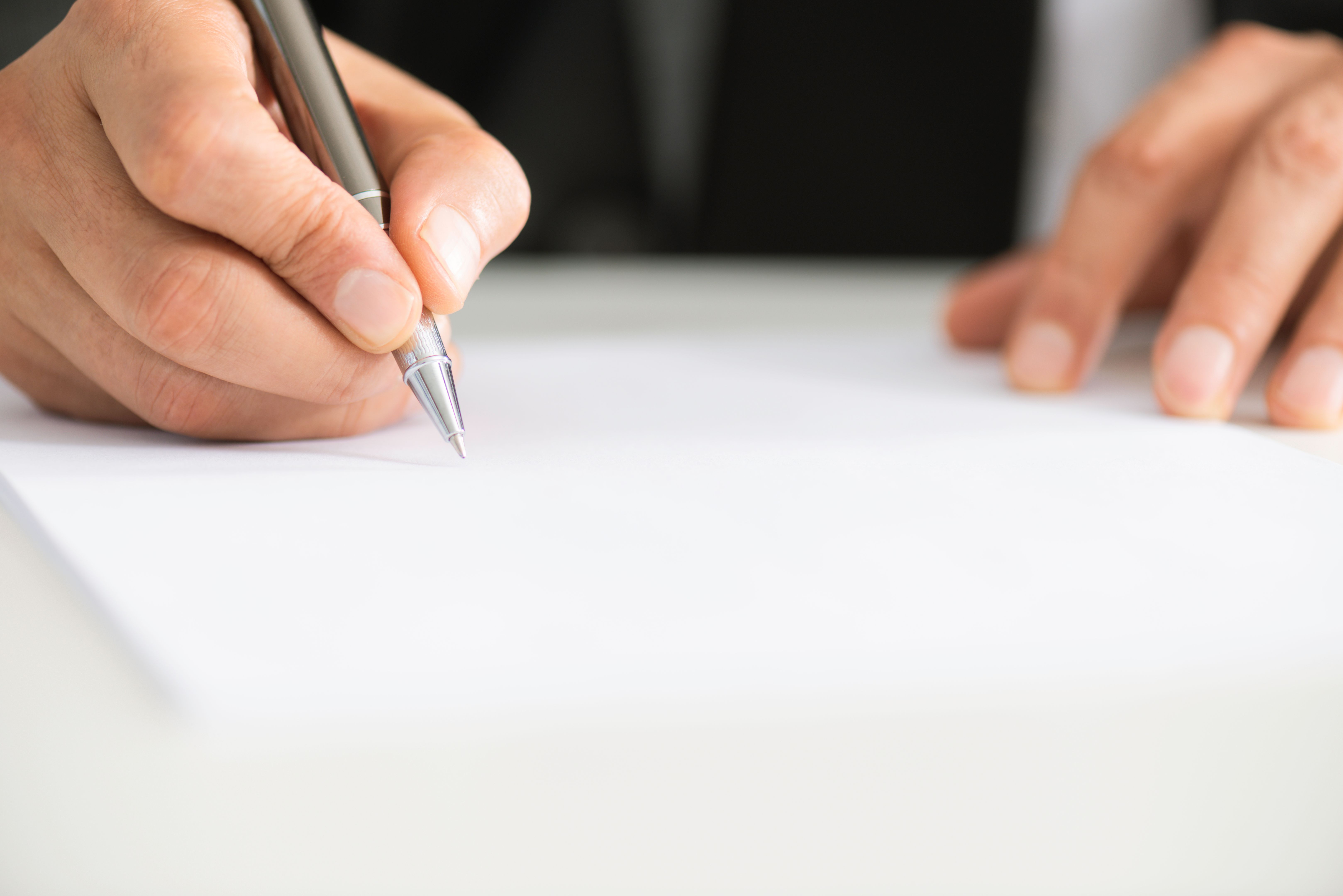 business contract signing