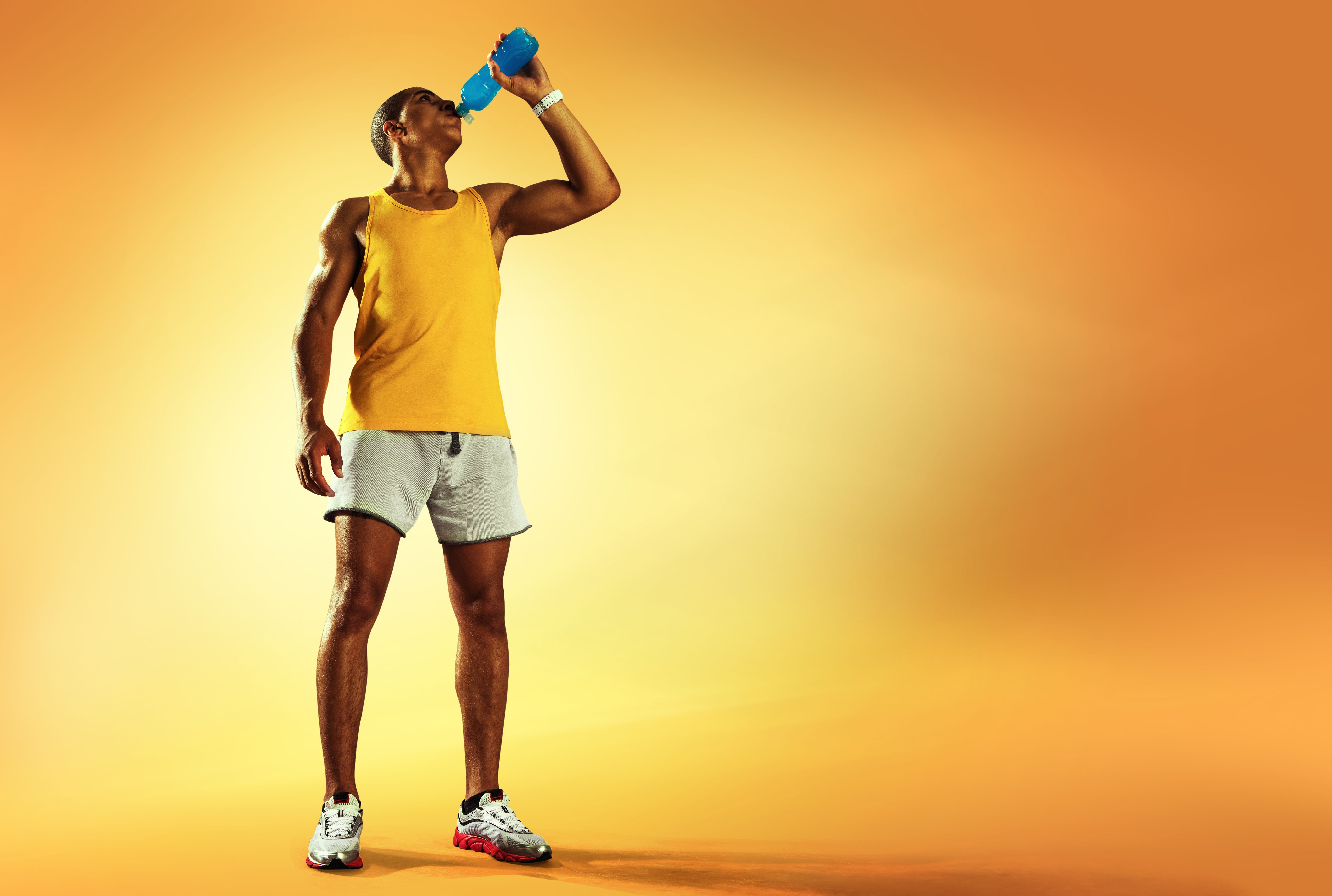 athlete drinking