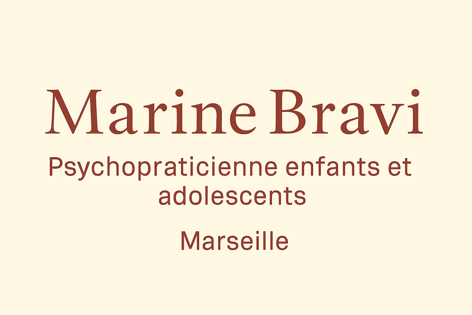 Marine Bravi Psychopraticienne enfants et adolescents