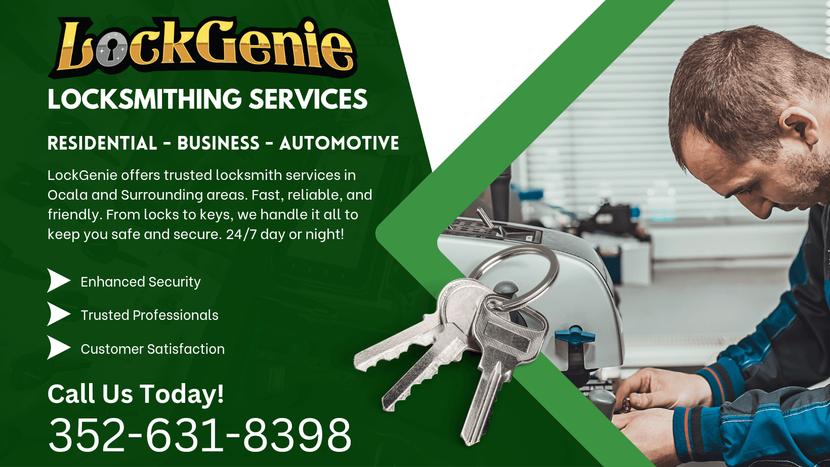 LockGenie - Ocala's #1 Local Mobile Locksmith Near You!