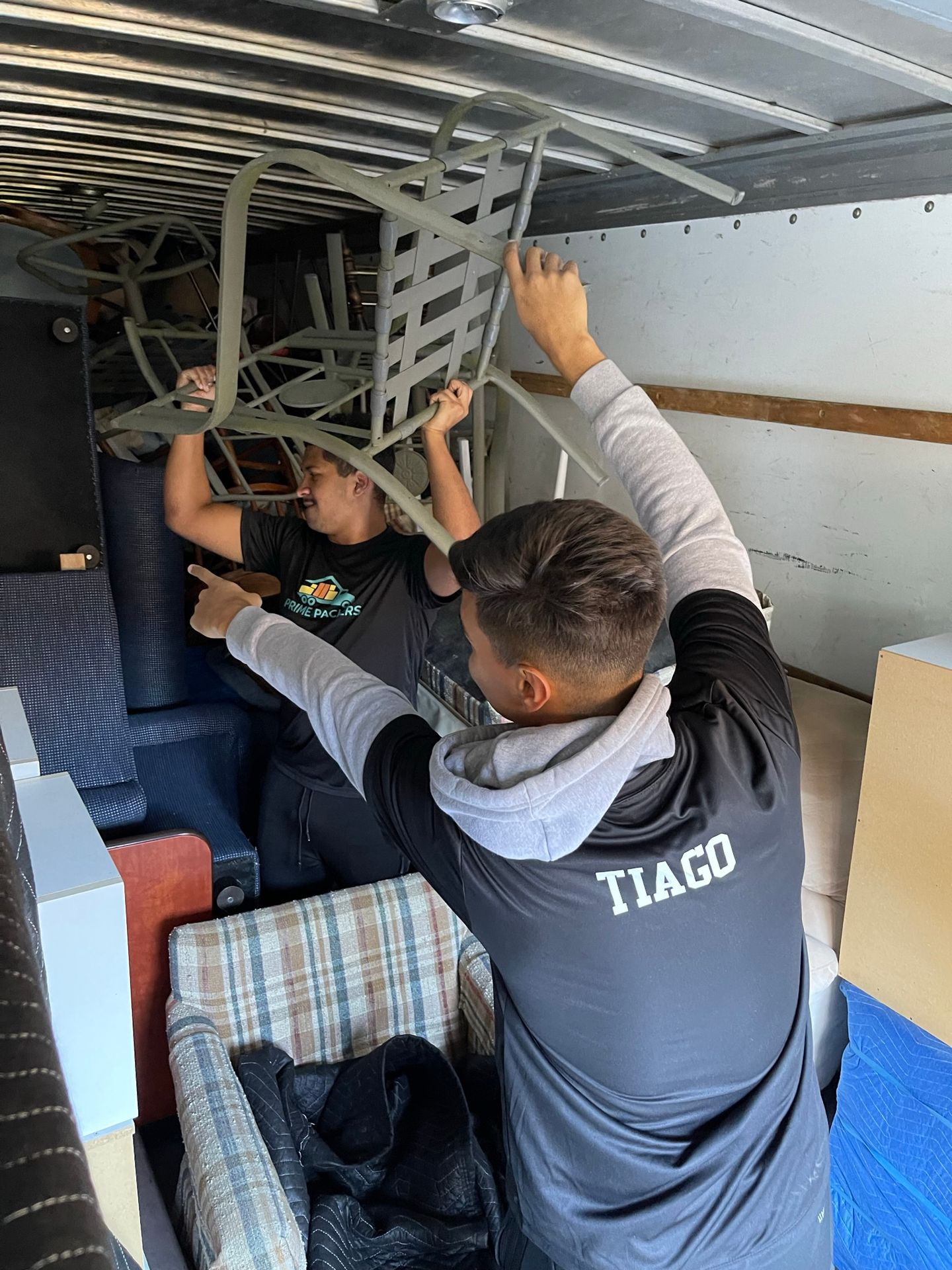 Prime Packers LLC moving crew ready for a job in Goshen, Indiana