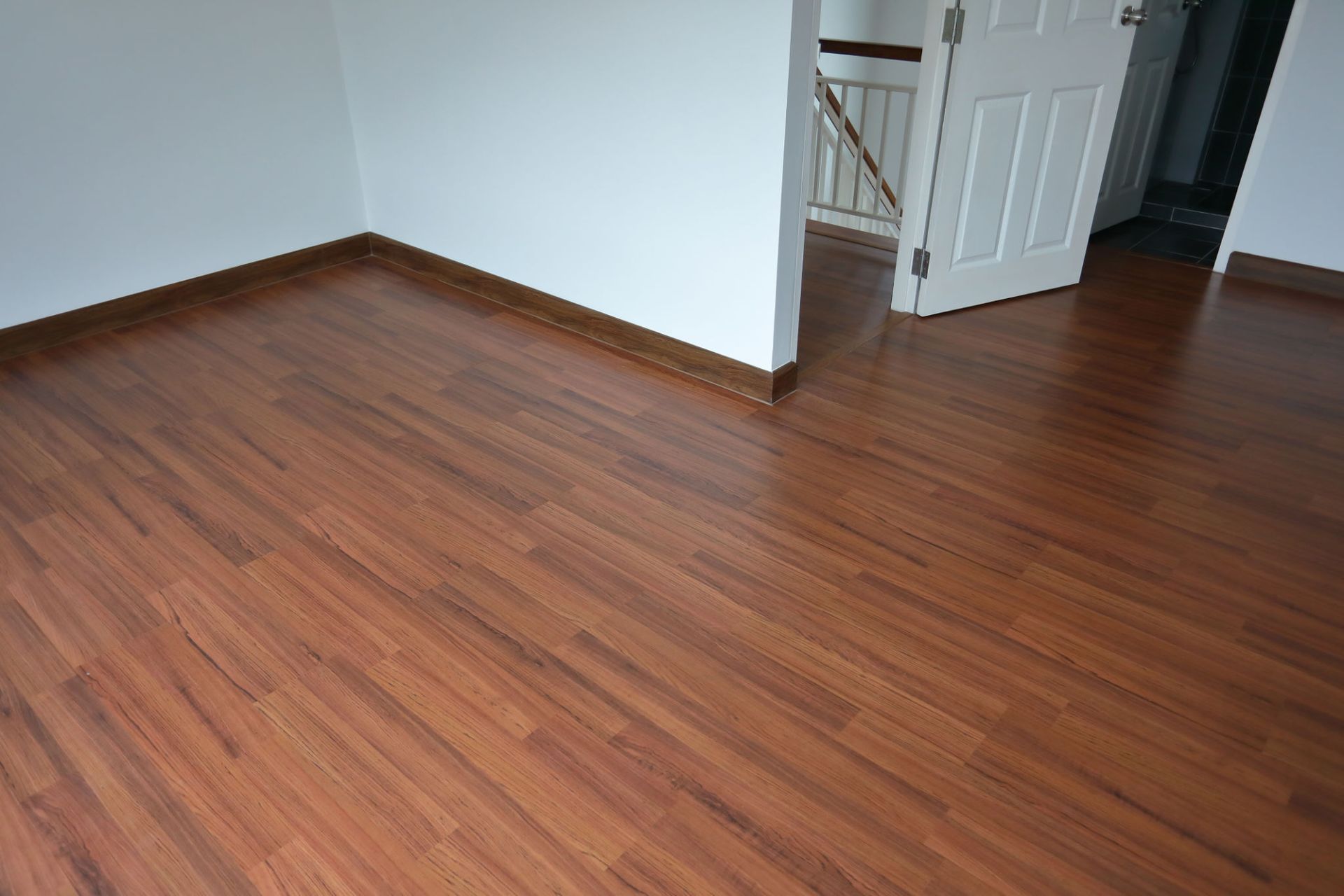 Luxury vinyl plank flooring installation in a Cedar Rapids home