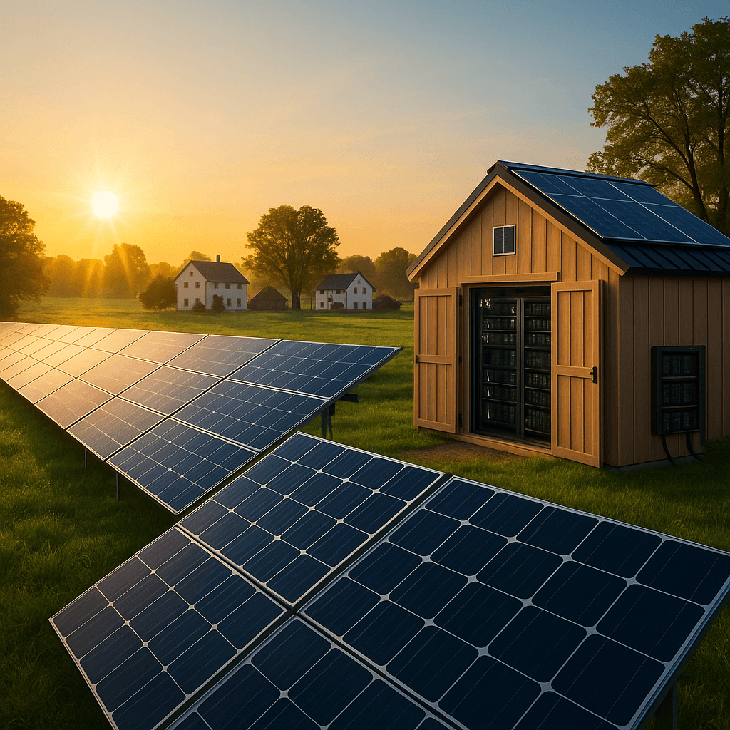 Image showcasing Empower Off-Grid Lives: Solar Solutions by Gridless Ground 🌞