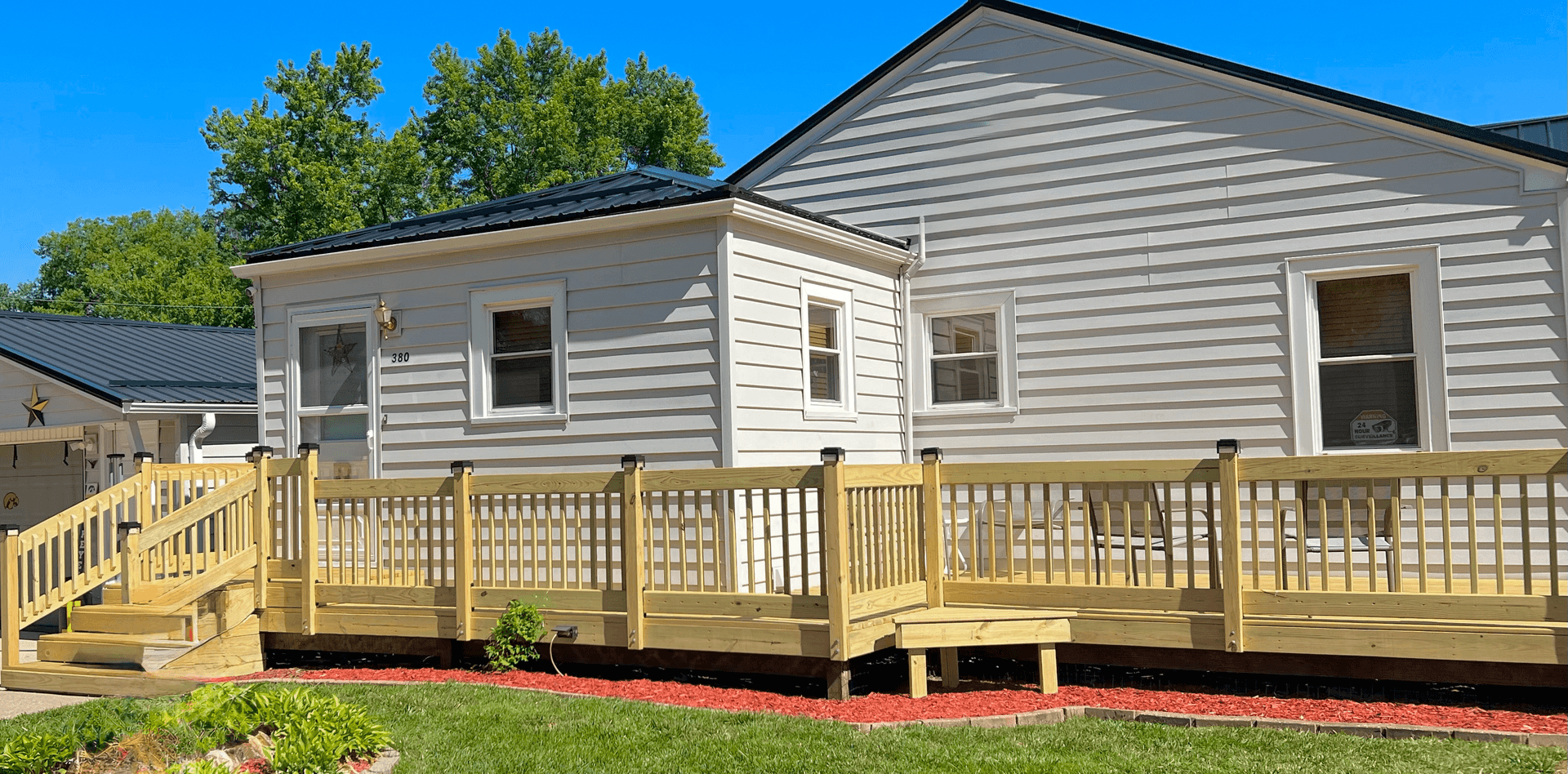 Pressure-treated lumber deck built by Urban Edge in Cedar Rapids