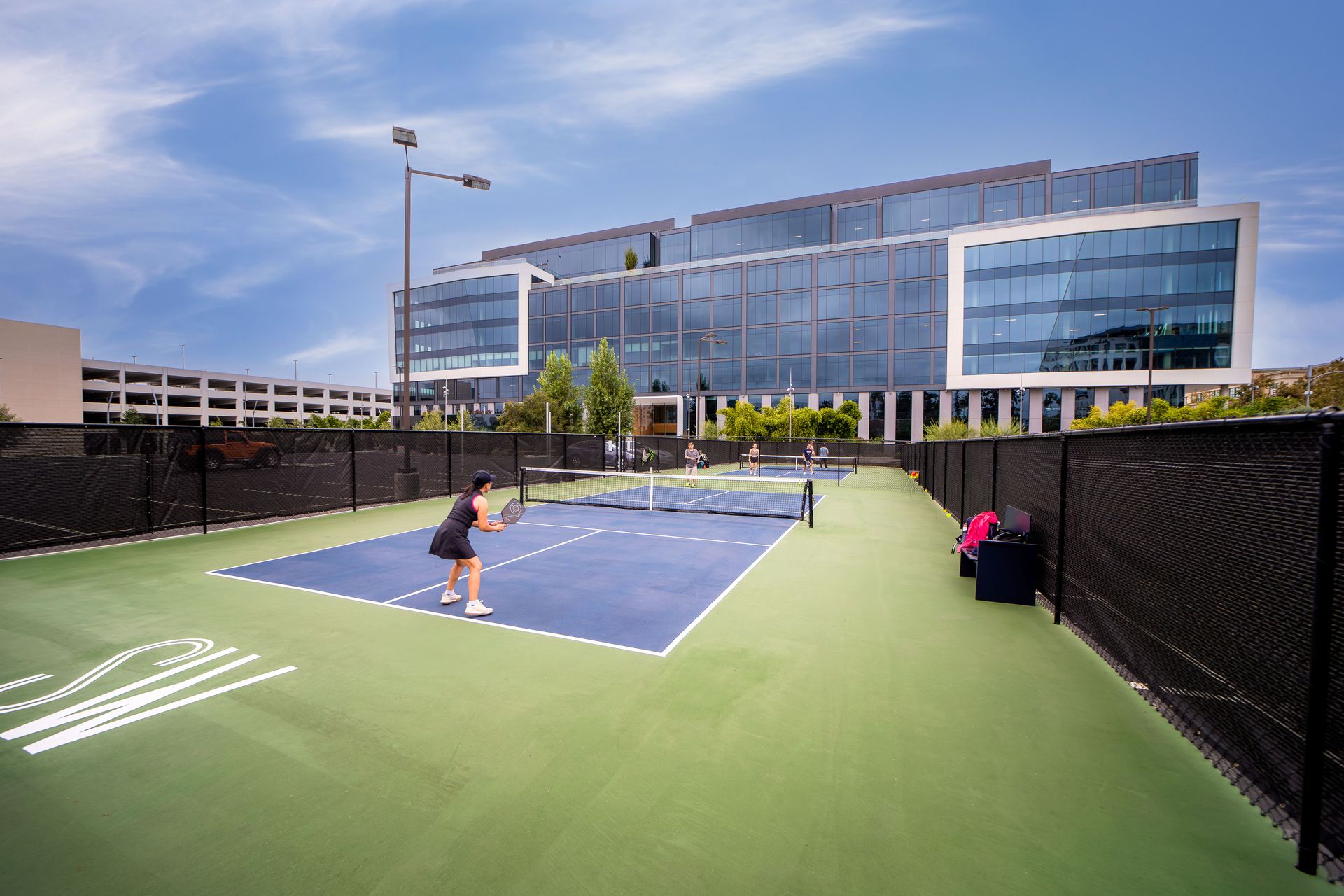 Pickleball courts at Santana Row