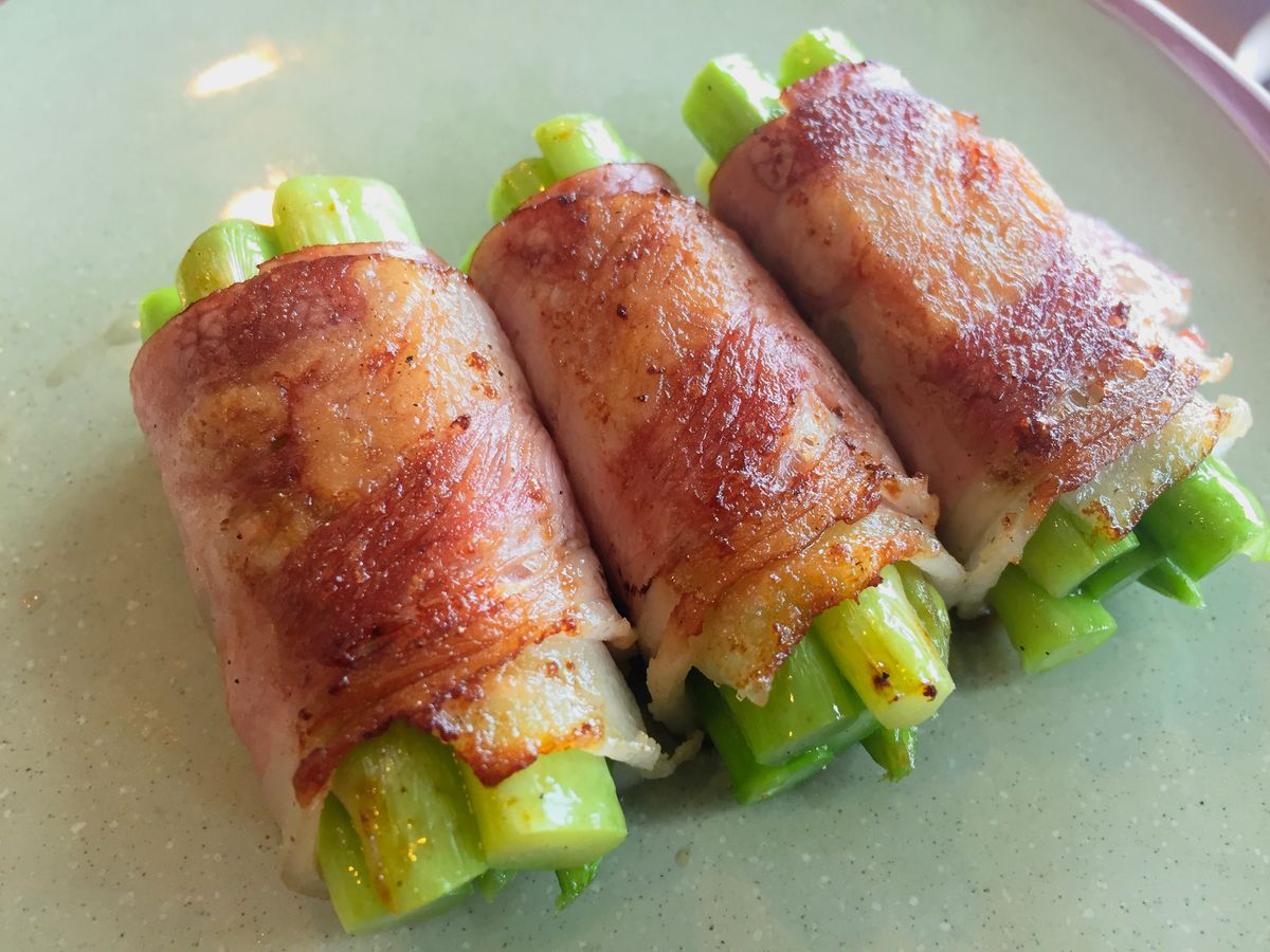 Bacon wrapped asparagus